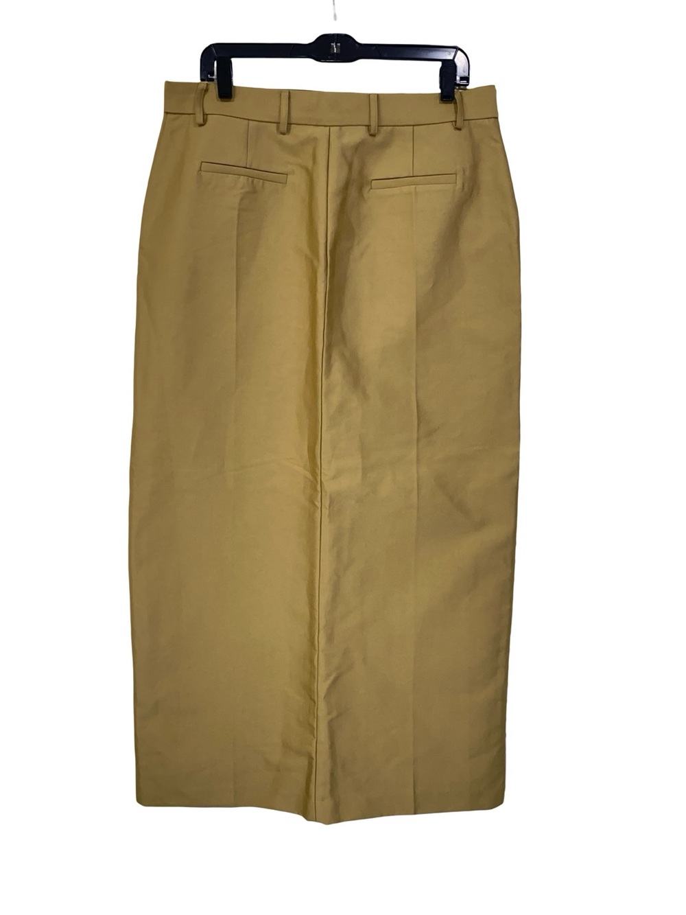 The Frankie shop Womens Tan Midi Pencil Skirt with front slit - Picture 3 of 5